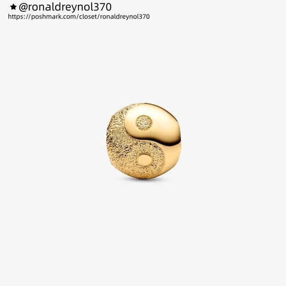 Pandora Textured Yin and Yang Mini Charm - Picture 2 of 6